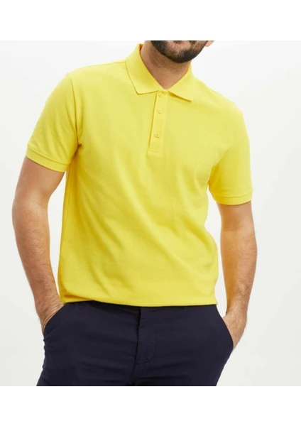 Nacar Store Erkek Polo Yaka Slimfit Basic Tshirt