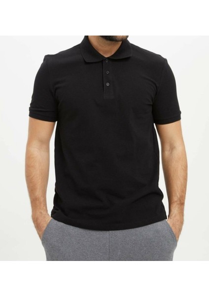 Nacar Store Erkek Polo Yaka Slimfit Basic Tshirt