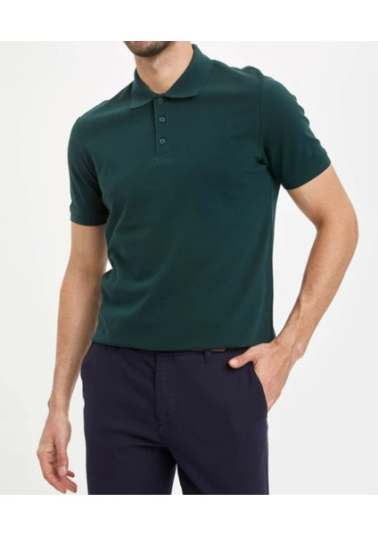 Nacar Store Erkek Polo Yaka Slimfit Basic Tshirt