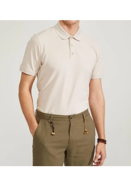 Nacar Store Erkek Polo Yaka Slimfit Basic Tshirt