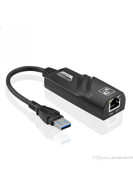 USB 3.0 To Gigabit Ethernet RJ45 Çevirici Adaptör 10/100/1000 Mbps