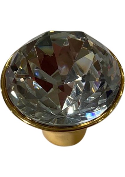 Glame Jr Düğme Kulp Parlak Pirinç Kristal 33 Mm. fiyatları
