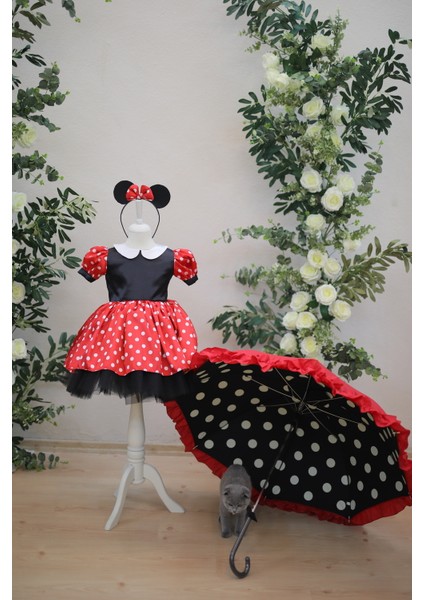 Kırmızı Puanlı Mini Mouse Çocuk Kostüm Elbise fiyatları