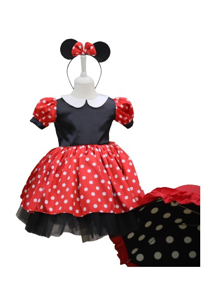 Kırmızı Puanlı Mini Mouse Çocuk Kostüm Elbise fırsatları