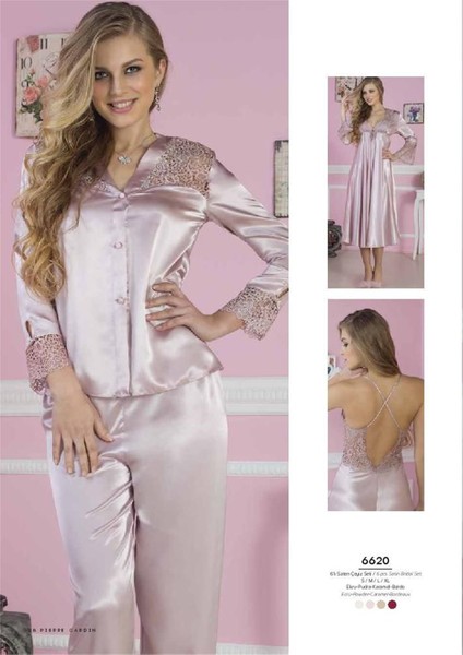 6620 Saten 6lı Set Ekru