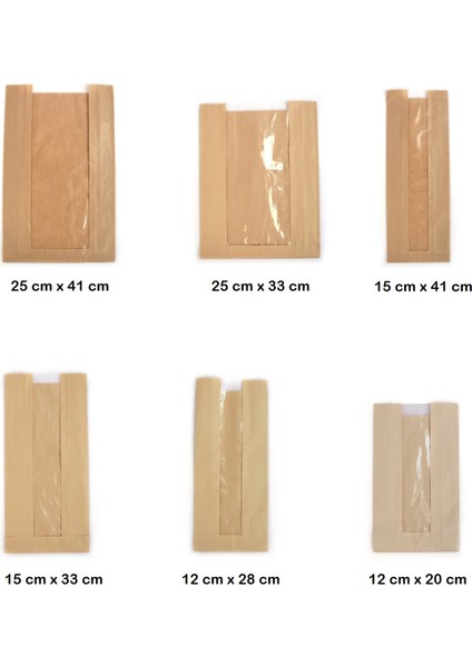 Pencereli Şamua 40 G Kraft Kese Kağıdı 25 x 41 cm 10 kg 800 Adet