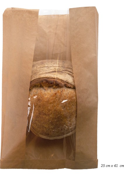 Pencereli Şamua 40 G Kraft Kese Kağıdı 25 x 41 cm 10 kg 800 Adet