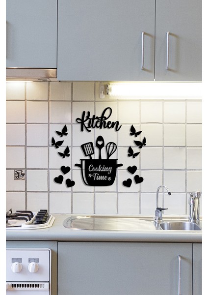 Mutfağım Kitchen Tencere Cooking Time Lazer Kesim Duvar Oda Ev Aksesuarı Ahşap Tablo modelleri