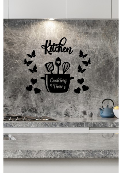 Mutfağım Kitchen Tencere Cooking Time Lazer Kesim Duvar Oda Ev Aksesuarı Ahşap Tablo fırsatları