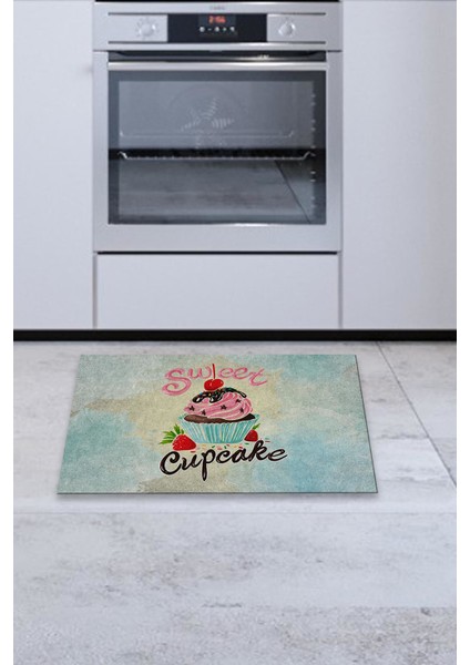 Cupcake Iç ve Dış Mekan Dekoratif Çok Amaçlı Kapı Önü Paspası