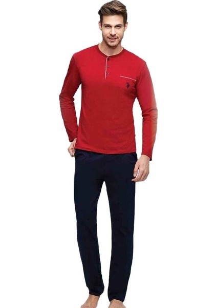 U.S. Polo Assn. Erkek Pijama Takımı 17384 | Bordo