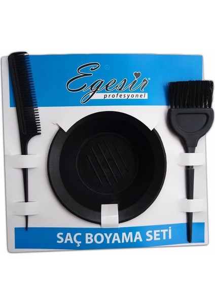 Ege Sir Saç Boyama Seti Boya Kabı Saç Boya Fırçası Krepe Tara