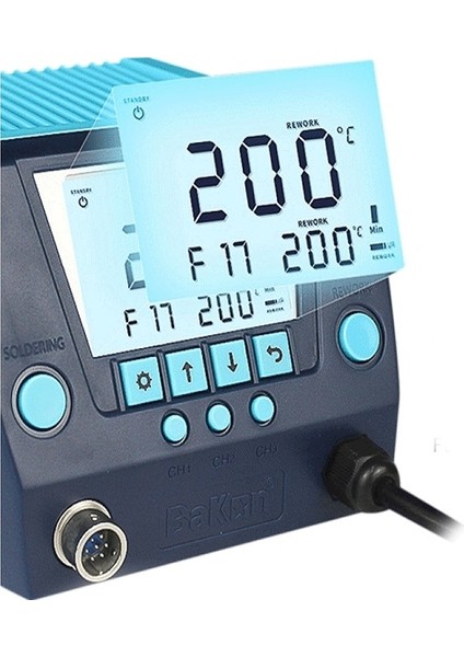 BK881 Intelligent 2 In 1 Lehimleme ve Sıcak Havya Istasyonu 650W