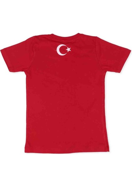 Bayrak Baskılı Çocuk T-Shirt | Kırmızı modelleri