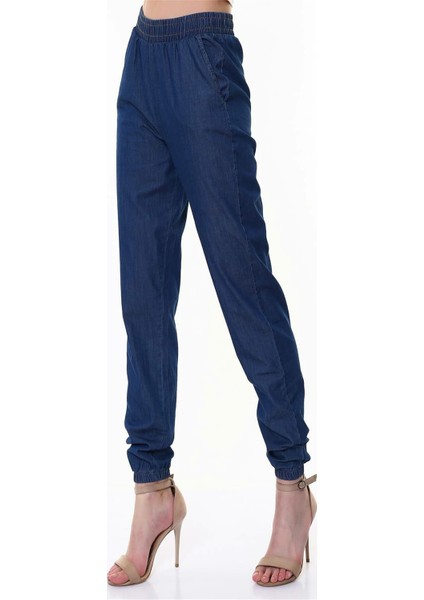 Kadın Yazlık Jogger Denim Pantolon