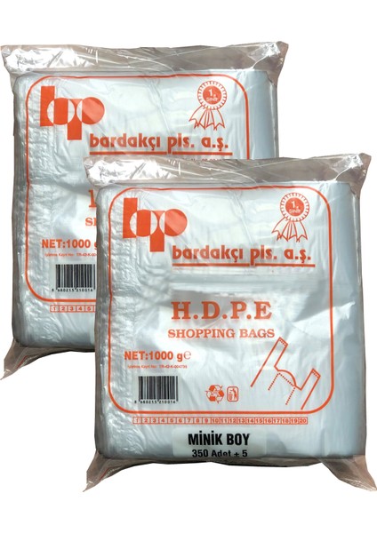 Market Poşeti 1kg - Minik Boy 350 2 'li