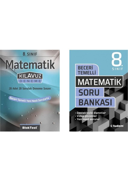 Tudem Yayınları 8. Sınıf LGS Matematik Beceri Temelli Soru Bankası + Klavuz Deneme Seti
