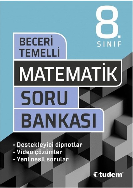 Tudem Yayınları 8. Sınıf LGS Matematik Beceri Temelli Soru Bankası + Klavuz Deneme Seti