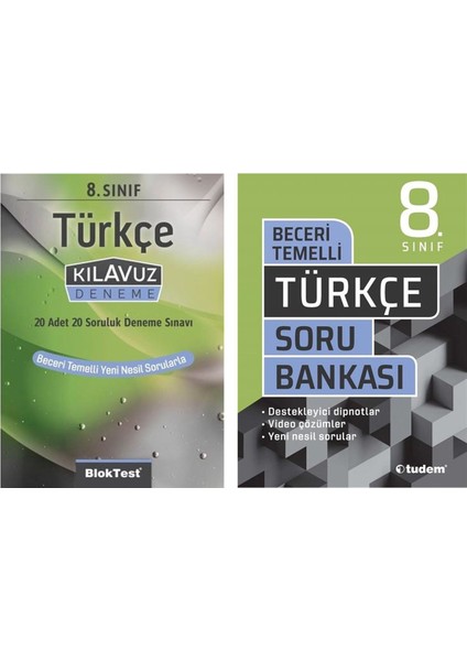 8. Sınıf LGS Türkçe Beceri Temelli Soru Bankası + Klavuz Deneme Seti