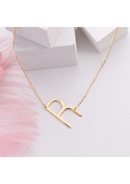 Gold Kaplama R Harf Kolye