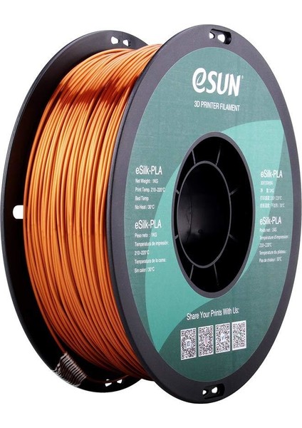 Esun Esilk 1.75MM Parlak Yüzeyli Bakır Filament - Copper