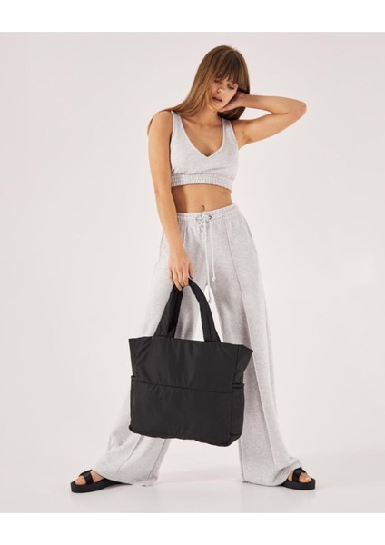 Kadın Kabartmalı Puf Kumaş Shopper Çanta modelleri