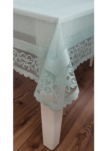 Osmanlı Desen Masa Örtüsü Su Yeşili