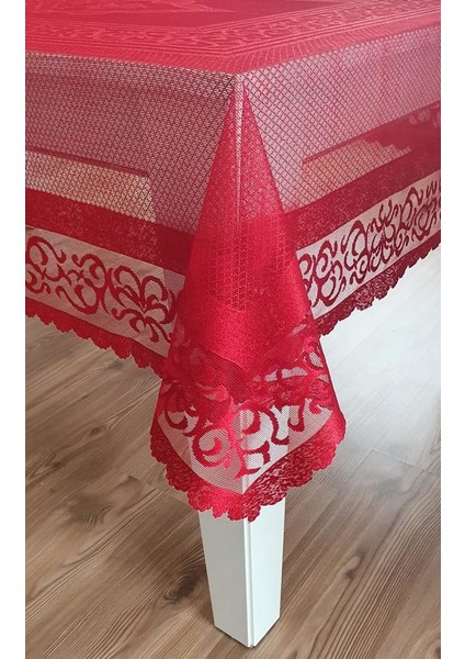 Osmanlı Desen Masa Örtüsü Kırmızı