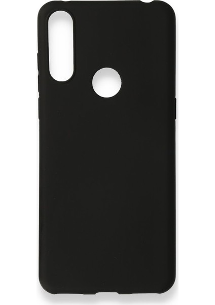 Alcatel 3x 2019 Kılıf Yumuşak Dokulu Silikon + Ekran Koruyucu Cam Siyah
