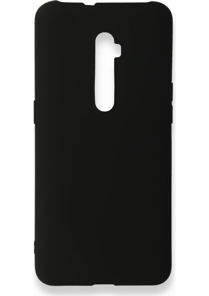 Oppo Reno 10X Kılıf Yumuşak Dokulu Silikon + Ekran Koruyucu Cam Siyah