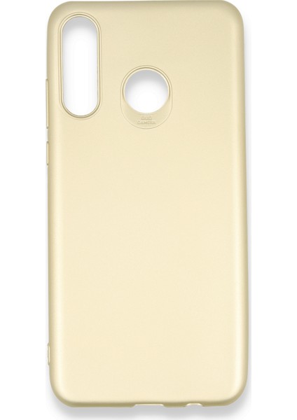 Huawei Y9 Prime 2019 Kılıf Yumuşak Dokulu Silikon + Ekran Koruyucu Cam Gold