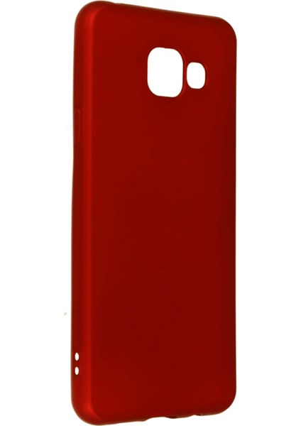 Samsung Galaxy A3 2016 Kılıf Yumuşak Dokulu Silikon + Ekran Koruyucu Cam Bordo