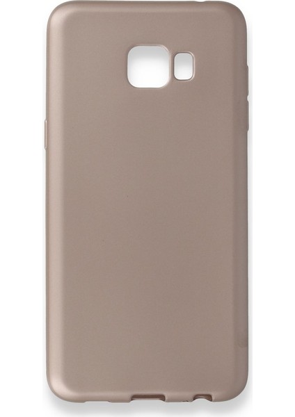 Samsung Galaxy C5 Pro Kılıf Yumuşak Dokulu Silikon + Ekran Koruyucu Cam Rose Gold