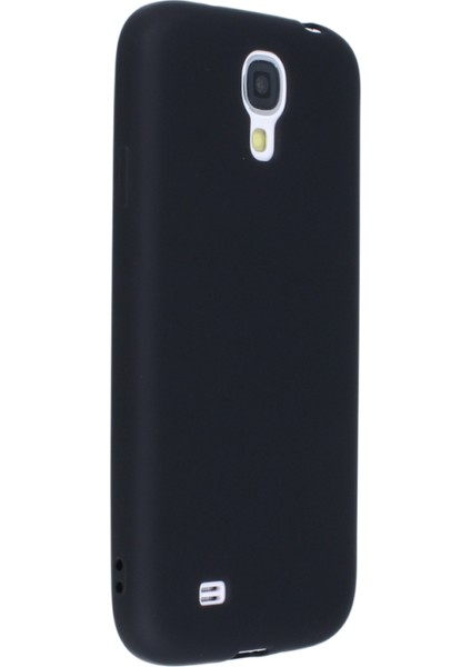 Samsung Galaxy I9500 / S4 Kılıf Yumuşak Dokulu Silikon + Ekran Koruyucu Cam Siyah