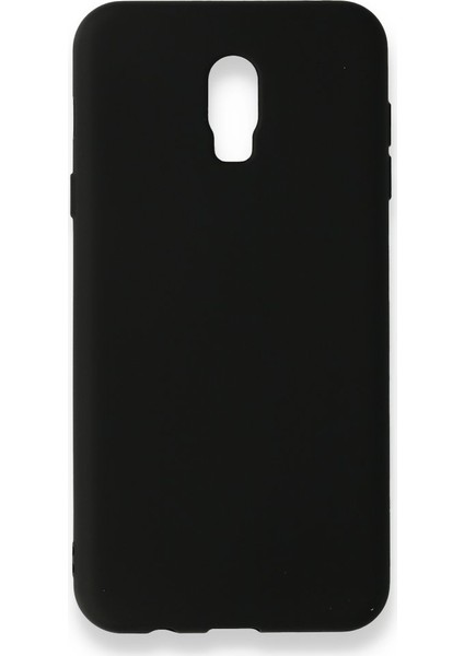 Samsung Galaxy C8 Kılıf Yumuşak Dokulu Silikon + Ekran Koruyucu Cam Siyah