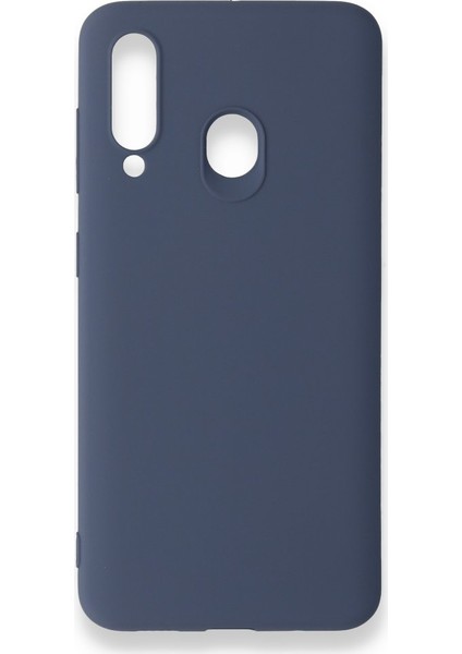 Samsung Galaxy A60 Kılıf Yumuşak Dokulu Silikon + Ekran Koruyucu Cam Gri