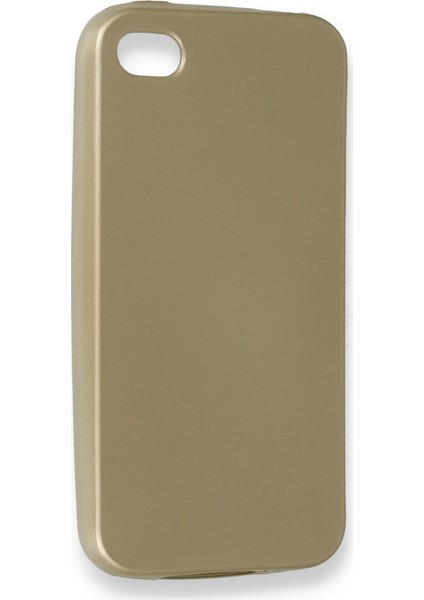 iPhone 4 Kılıf Yumuşak Dokulu Silikon + Ekran Koruyucu Cam Gold fiyatları