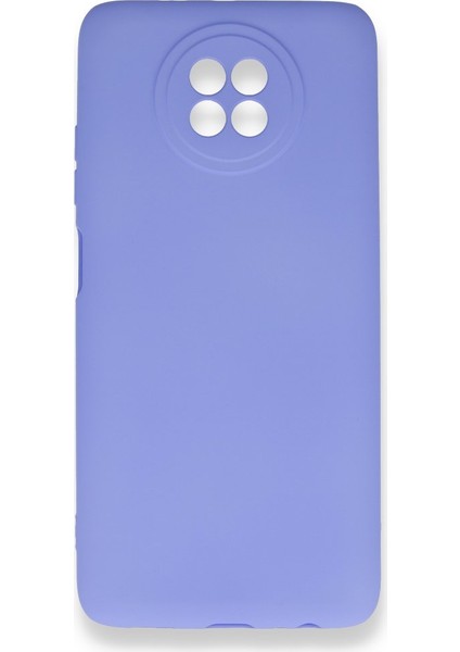 Xiaomi Redmi Note 9 5g Kılıf Yumuşak Dokulu Silikon + Ekran Koruyucu Cam Mavi