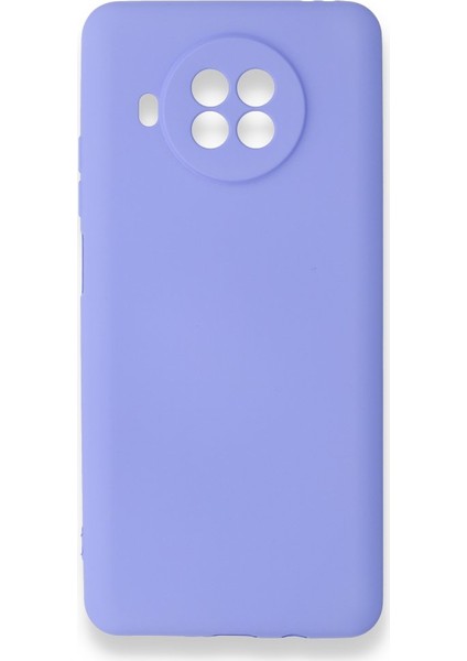 Xiaomi Mi 10T Lite Kılıf Yumuşak Dokulu Silikon + Ekran Koruyucu Cam Lila