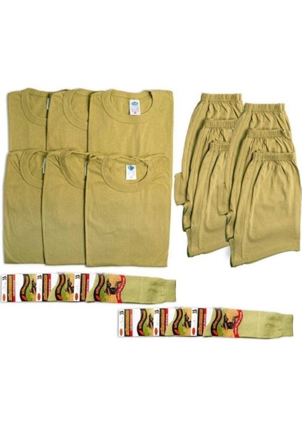 6lı Asker Iç Çamaşırı Seti- Boxer -Atlet-Çorap