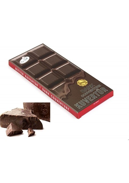 Kuvertür Mini Çikolata Bitter (Sütsus) 200 gr
