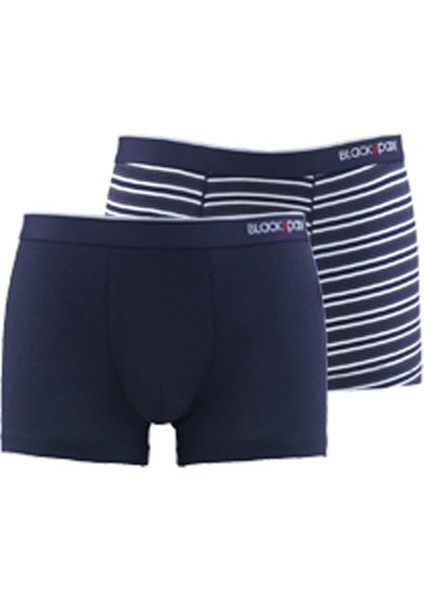 Black Spade 9551 Modal Kumaş 2'li Paket Erkek Boxer Lacivert