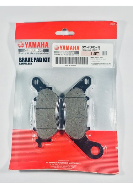 Nmax 125/155 Abs Arka Fren Balatası 3C1F580510