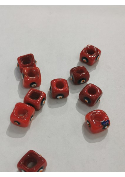 Cam Nazar Bordum Boncuğu 10-12 mm 3 Adet