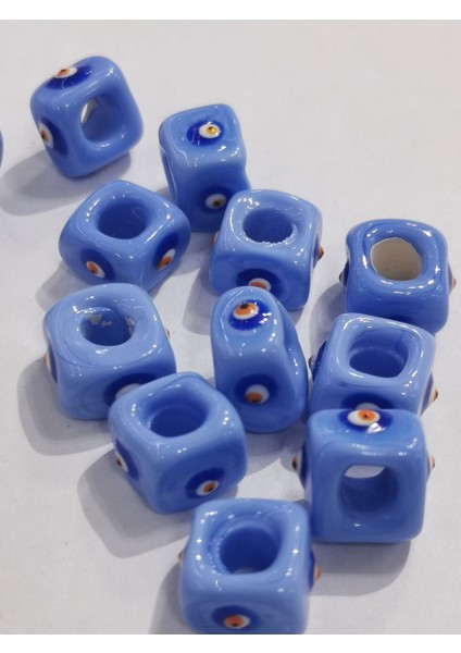 Cam Nazar Bordum Boncuğu 07-08 mm 3 Adet