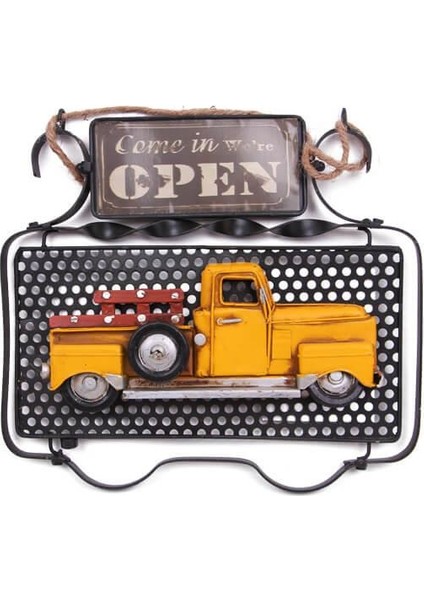 Dekoratif Metal Kapı Yazısı Kamyon Dekorlu Vintage Hediyelik fiyatları