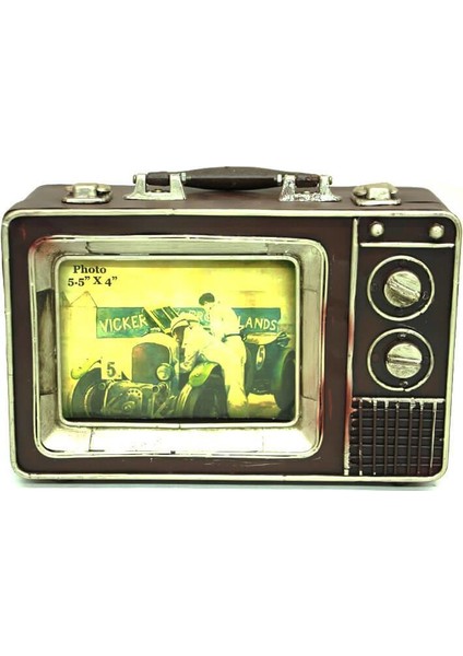 Dekoratif Metal Televizyon Bavul Vintage Biblo Hediyelik fiyatları
