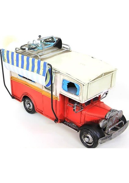 Dekoratif Metal Karavan Tenteli Vintage Biblo Ev Ofis Hediyelik