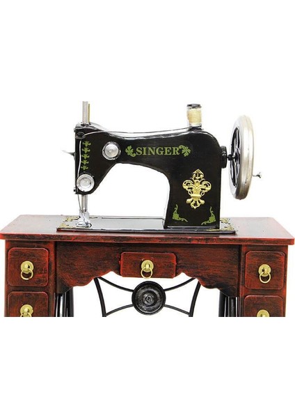 Dekoratif Metal Dikiş Makinesi Vintage Ev Ofis Hediyelik