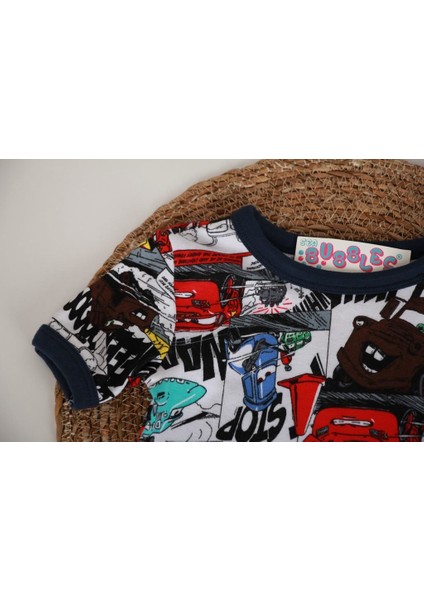 Arabalı Organik Koton Pijama Takımı